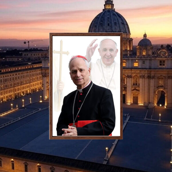 Cardinal Robert Prevost Papal Painting, Pope Leo XIV Portrait Poster