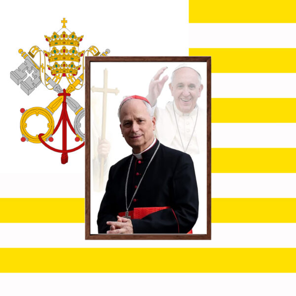 Cardinal Robert Prevost Papal Painting, Pope Leo XIV Portrait Poster
