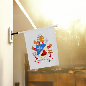 Coat of Arms of Pope Leo XIV In Illo Uno Unum Flag