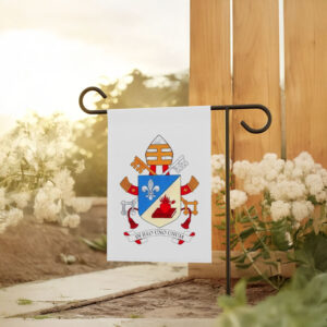 Coat of Arms of Pope Leo XIV In Illo Uno Unum Flag