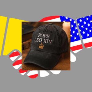 Embroidered Pope Leo XIV Washed 2025 Hat