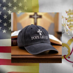 Embroidered Pope Leo XIV Washed Hat