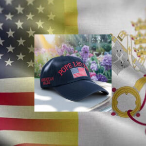 Embroidered Pope Leo XIV Washed Hat, The First American Pope Cap