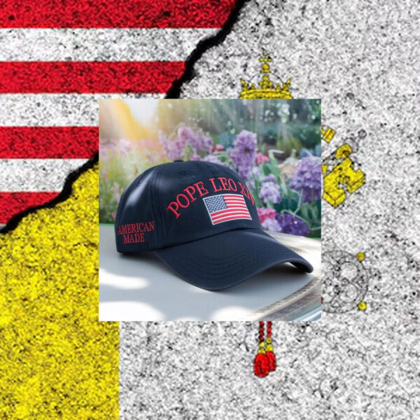 Embroidered Pope Leo XIV Washed Hat, The First American Pope Cap