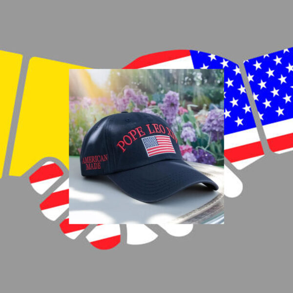 Embroidered Pope Leo XIV Washed Hat, The First American Pope Cap