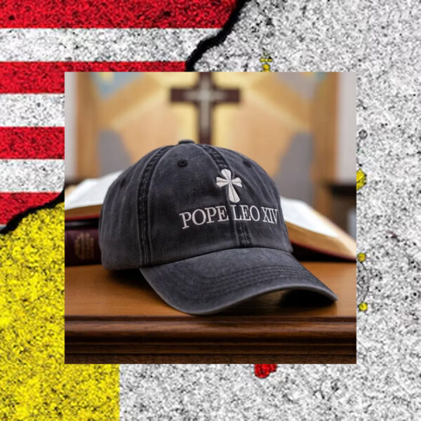 Embroidered Pope Leo XIV Washed Hat