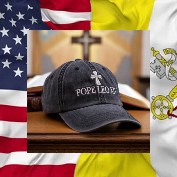Embroidered Pope Leo XIV Washed Hat