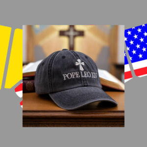 Embroidered Pope Leo XIV Washed Hat