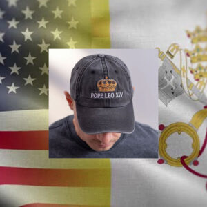 Embroidered Pope Leo XIV Washed Hats, Embroidered Hat