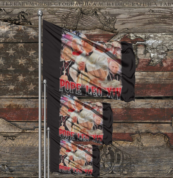 Emotional Club Conclave Pope Leo XIV Flag