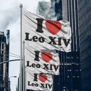 I Love Pope Leo XIV Flag