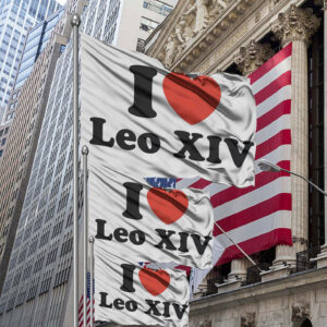 I Love Pope Leo XIV Flag