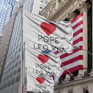 I love Pope Leo XIV heart Flag