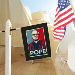 Leo XIV Shirt Pope Pop Culture Rome Catholic Christian Flag