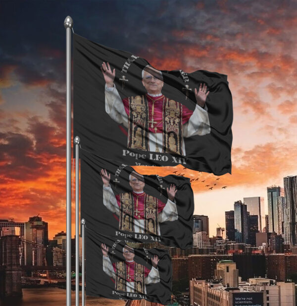 Pope LEO XIV THANK YOU FATHER Flag
