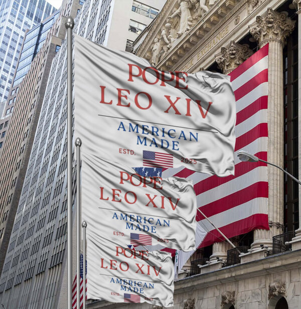 Pope Leo XIV American Made Flag