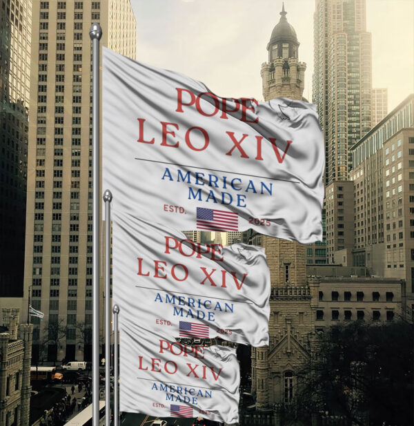 Pope Leo XIV American Made Flag