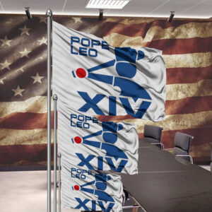 Pope Leo XIV Baseball logo Flag