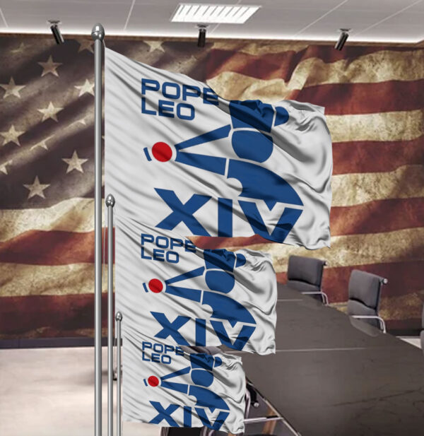 Pope Leo XIV Baseball logo Flag