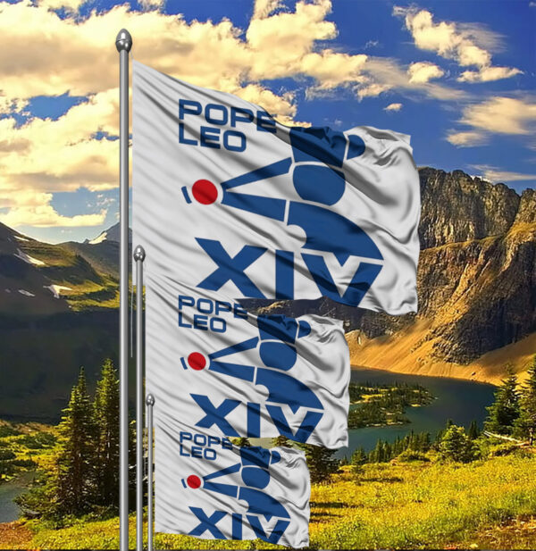 Pope Leo XIV Baseball logo Flag