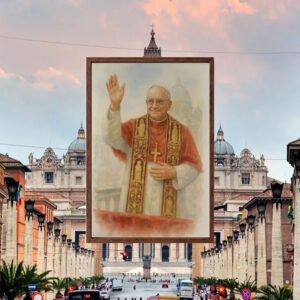 Pope Leo XIV Digital Portrait Poster