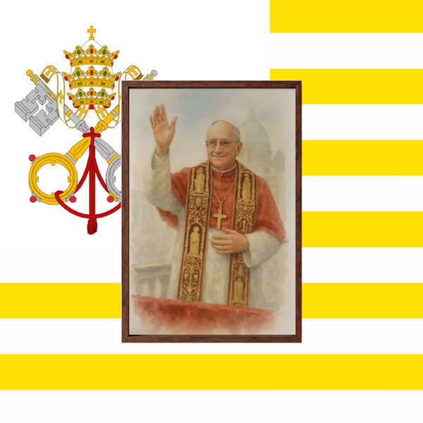 Pope Leo XIV Digital Portrait Poster