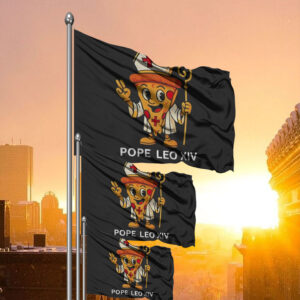 Pope Leo XIV Pizza American Pope Flag