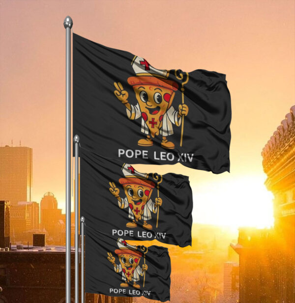 Pope Leo XIV Pizza American Pope Flag