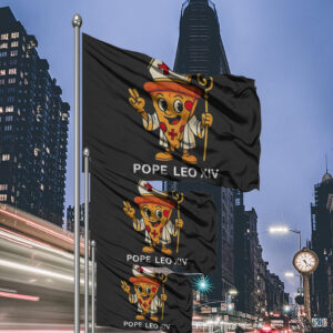 Pope Leo XIV Pizza American Pope Flag