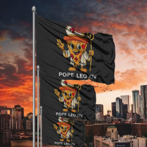Pope Leo XIV Pizza American Pope Flag