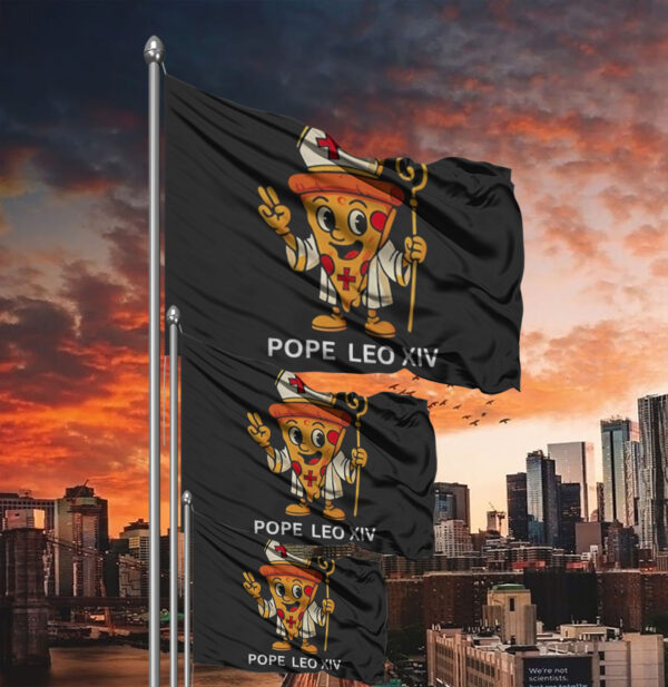 Pope Leo XIV Pizza American Pope Flag