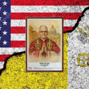 Pope Leo XIV Watercolor Art Print Poster