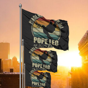 Pope Leo XIV est 2025 peace be with you all Flag