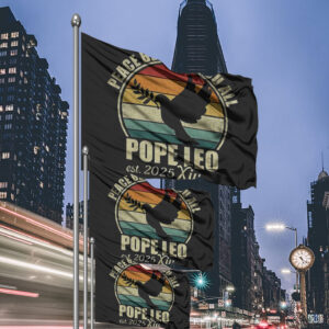 Pope Leo XIV est 2025 peace be with you all Flag