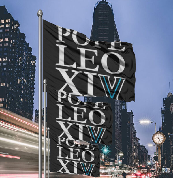 Pope Leo Xiv Vatican City 2025 Flag