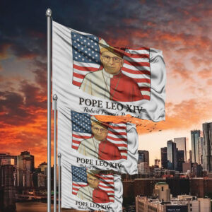 Robert Fracis Prevost Becomes The First American Pope Leo XIV Flag
