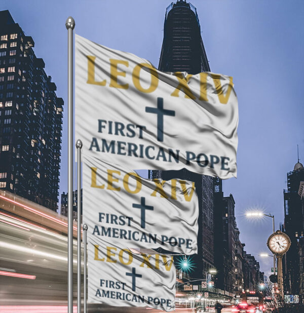 Robert Francis Prevost New Pope Leo Xiv Vatican City Flag
